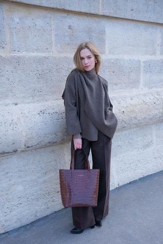 Bolso shopper  - Marrón
