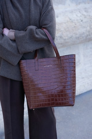 Bolso shopper  - Marrón