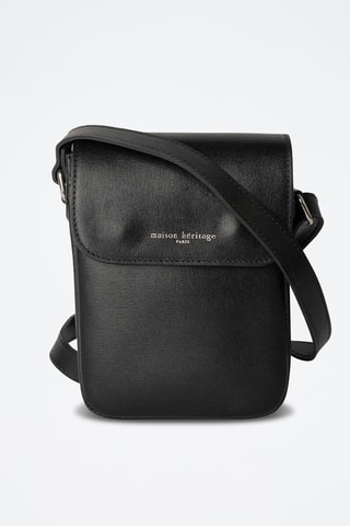 Bandolera de piel Emir - Negro