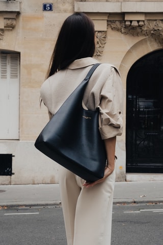 Bolso de piel Kira - Negro