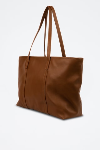 Bolso shopper de piel Rise - Camel