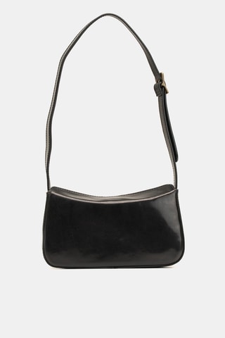Sac porté épaule en cuir Cléo - Noir