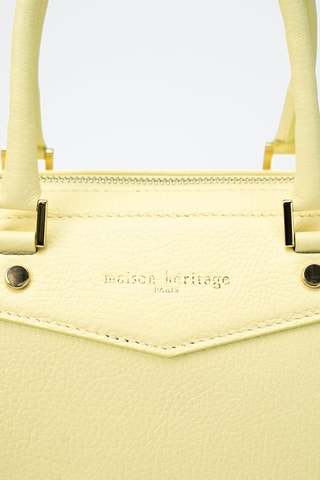 Bolso bowling de piel Speranza - Amarillo