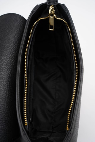 Bandolera de piel Amarone - Negro