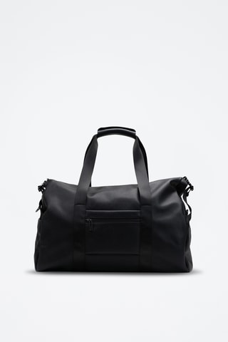Bolsa de viaje de piel - 48 cm - Negro