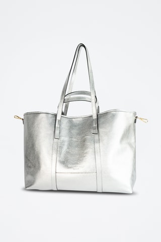 Bolso shopper de piel Malta Graine  - Marrón