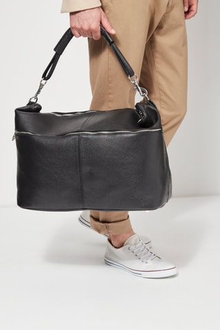 Bolso shopper de piel Jax - Negro
