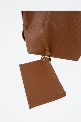 Bolso de piel  - Camel