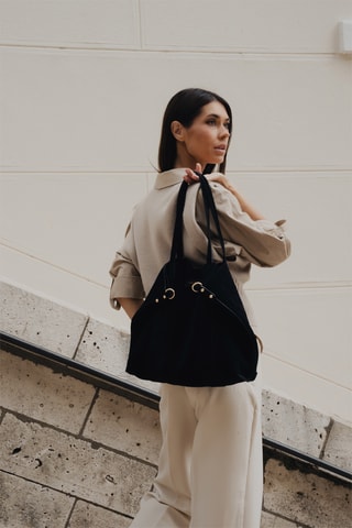 Bolso shopper de nobuk Naya - Negro