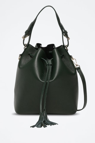 Bolso saco de piel Jila Graine - Verde