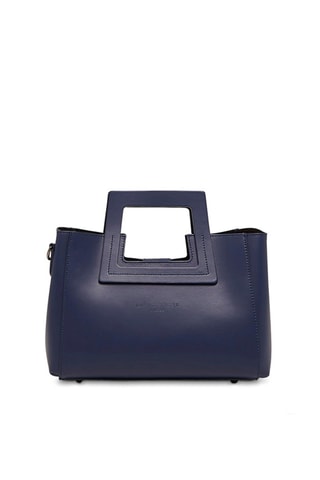 Bolso y neceser de piel Jini - Azul marino