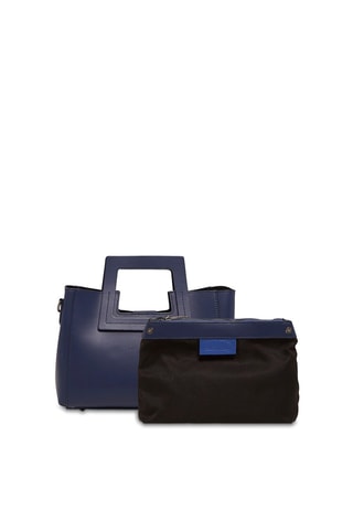 Bolso y neceser de piel Jini - Azul marino