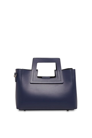 Bolso y neceser de piel Jini - Azul marino