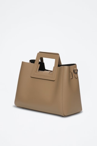 Bolso de piel Jane - Topo