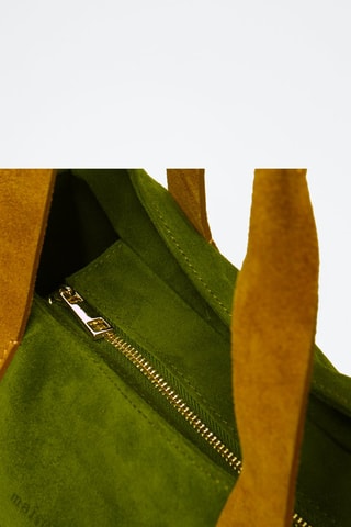 Bolso shopper de piel Sky - Verde
