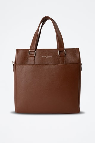 Tote bag de piel Ethan - Marrón