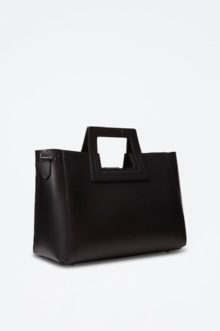 Bolso de piel y bolso de mano Jane - Negro