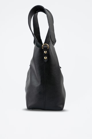 Mochila de piel  - Negro