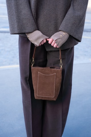 Bolso de nobuk  - Marrón