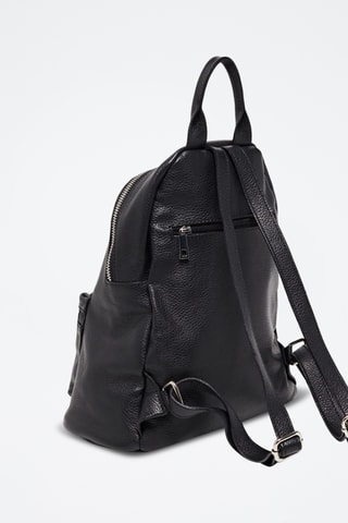 Mochila de piel Leny - Negro