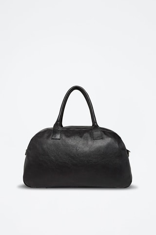 Bolso bowling de piel Spor - Negro