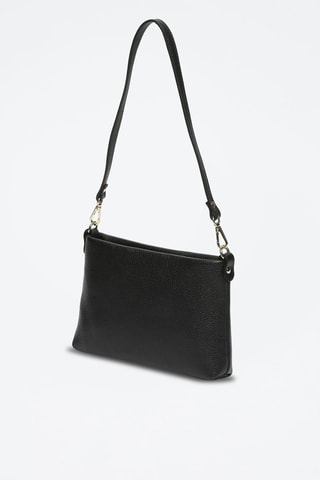 Bandolera de piel Sally - Negro