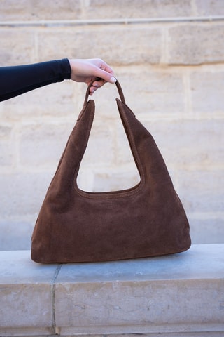 Bolso de nobuk  - Marrón