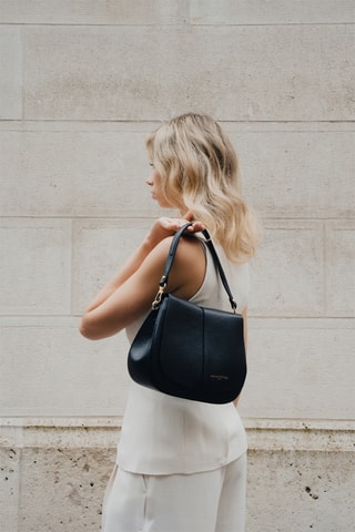 Bolso de piel Lirio - Negro