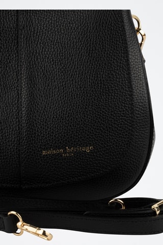 Bolso de piel Lirio - Negro