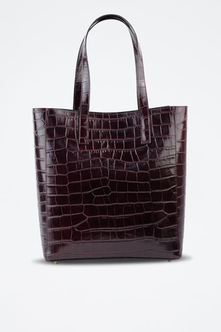 Bolso shopper de piel - Burdeos