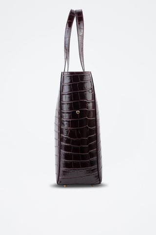 Bolso shopper de piel - Burdeos