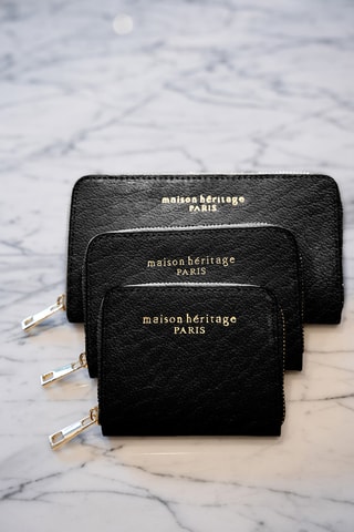Cartera de piel - Negro