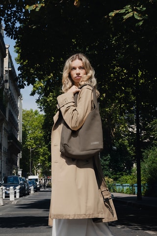 Bolso de piel Vif - Topo