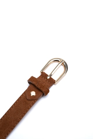 Cinturón de piel de ante Avanti - Camel