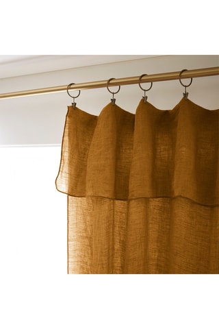 Cortina ajustable de lino Soline - Caramelo - 140 x 270 cm