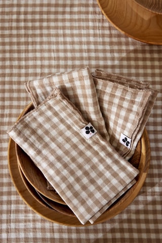 Serviettes de table en gaze de coton Vickie - Ficelle