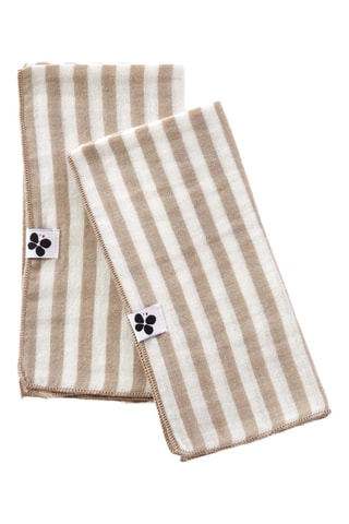 3 serviettes de table en gaze de coton Romie - 125 g/m² - Ficelle