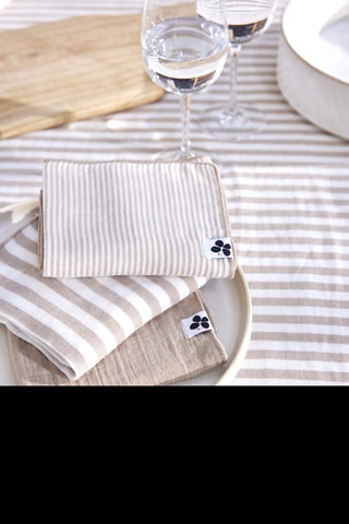 3 serviettes de table en gaze de coton Romie - 125 g/m² - Ficelle