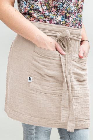 Tablier serveur en gaze de coton Gaïa - Pampa