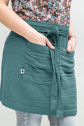 Tablier serveur en gaze de coton Gaïa - Canard