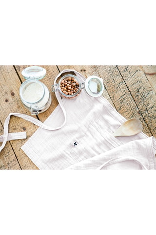Tablier serveur en gaze de coton Gaïa - Chantilly