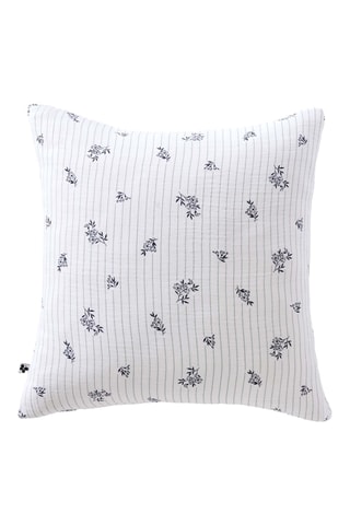 Funda de almohada de gasa de algodón Eleonore - Blanco