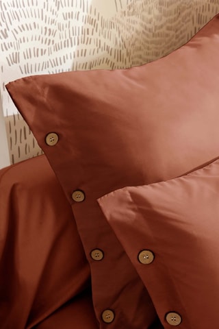 Taie d'oreiller en percale de coton 120 fils/cm² Perrine - Tomette