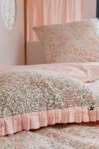 Coussin en coton Pimprenelle - Rose
