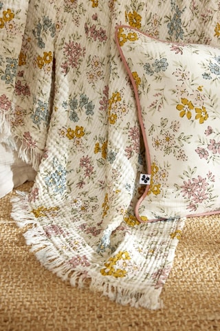 Plaid en gaze de coton Adèle - 220 g/m² - Beige
