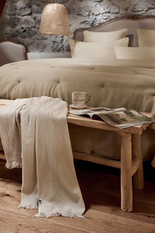 Plaid en coton Alma - 210 g/m²  - Ficelle