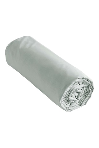 Drap-housse en percale de coton 120 fils/cm² Perrine - Céladon