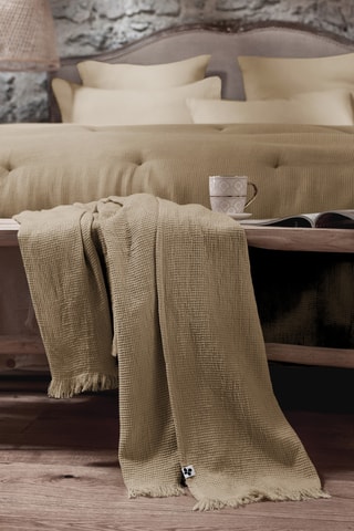 Plaid en coton Alma 210 g/m² - Ficelle