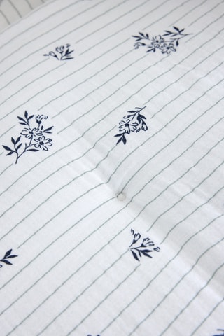 Colcha de gasa de algodón Eleonore - 125 g/m² - Blanco