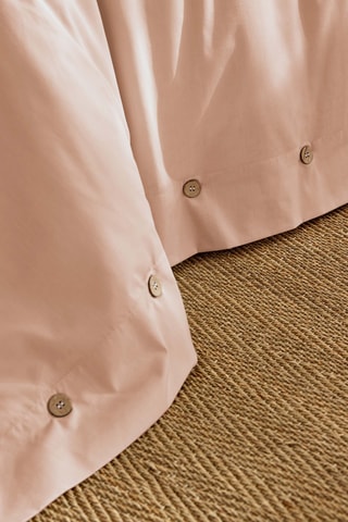Housse de couette en percale de coton 120 fils/cm² Perrine - Blush
